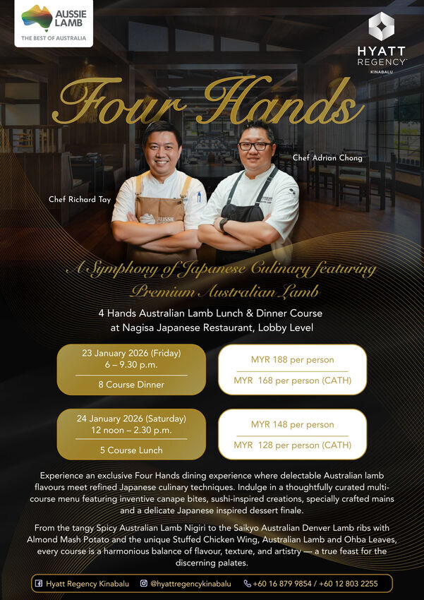 Pengalaman Menjamu Selera 4 Hands di Hyatt Regency